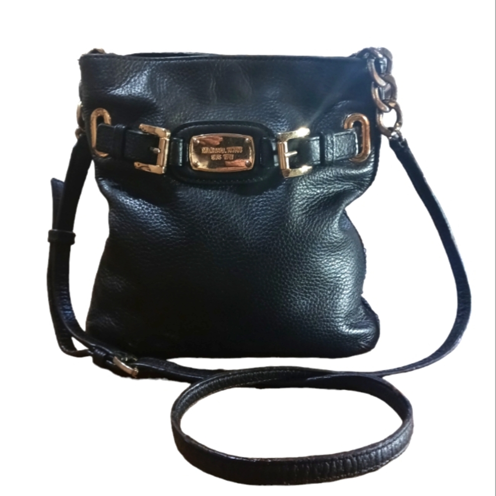 Michael Kors Black Leather Crossbody Bag